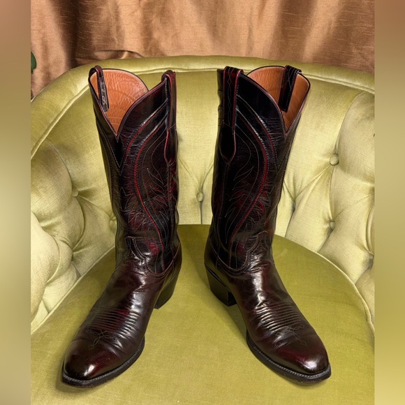 Vintage LUCCHESE San Antonio L6609 Boots Men’s Size 9.5C Cowboy Western